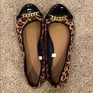 Animal print flats